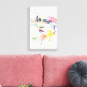 droevig meisje - schilderen canvas afdruk (Insitu (Woonkamer))