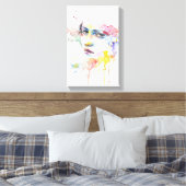 droevig meisje - schilderen canvas afdruk (Insitu (Slaapkamer))