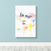 droevig meisje - schilderen canvas afdruk (Insitu (Houten vloer))