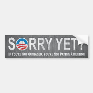Droevig nog? Anti Bumpersticker Obama
