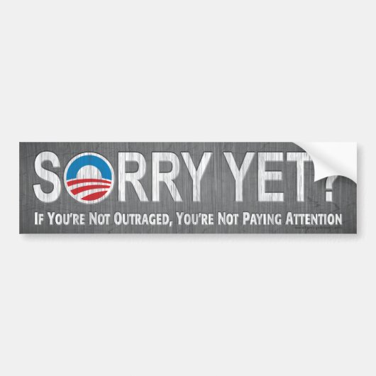 Droevig nog? Anti Bumpersticker Obama (Voorkant)