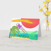 Droevig om u te zien gaan. wenskaart kaart (Gele Bloem)