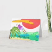 Droevig om u te zien gaan. wenskaart kaart (Voorkant)