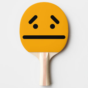 Droevig Oranje Gezicht Ping Pong Paddle Tafeltennisbatje