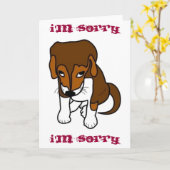 Droevig puppy kaart (Gele Bloem)