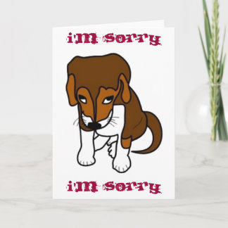 Droevig puppy kaart