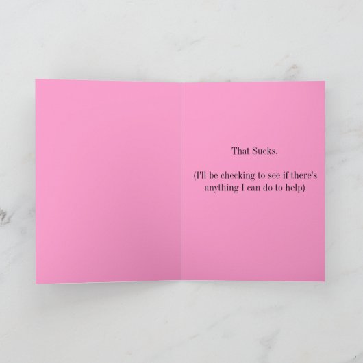 Droevig te horen hebt u borstkanker kaart (Binnen)