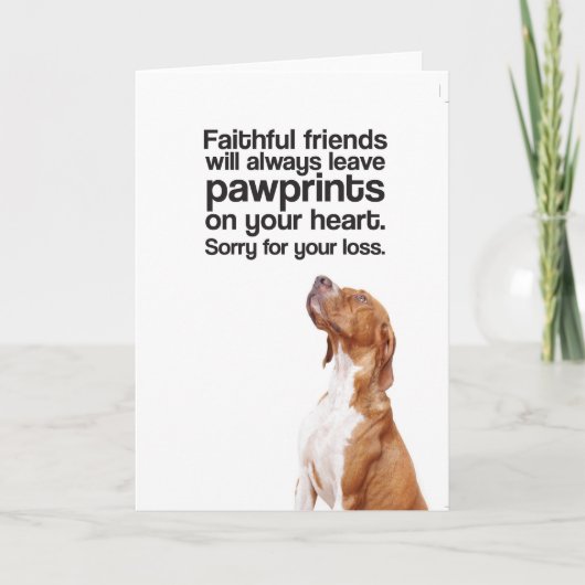 Droevig voor Uw Verlies (Wijzer) - Wenskaart Kaart (Voorkant)