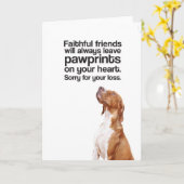 Droevig voor Uw Verlies (Wijzer) - Wenskaart Kaart (Gele Bloem)