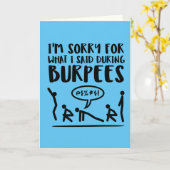 Droevig voor Wat ik tijdens Burpees zei Kaart (Gele Bloem)