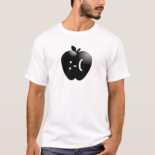 droevig zwart appelshirt . t-shirt (Voorkant)
