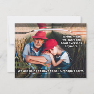 Droevige boeren. Tarieven zijn schadelijk voor Ame Briefkaart