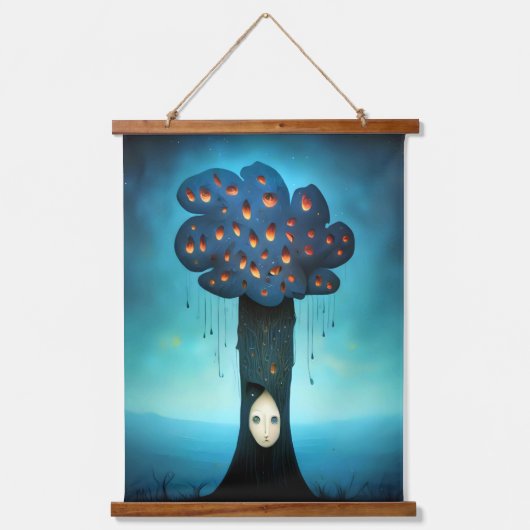 droevige boom hangend wandkleed (Voorkant)