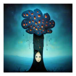 droevige boom perfect poster