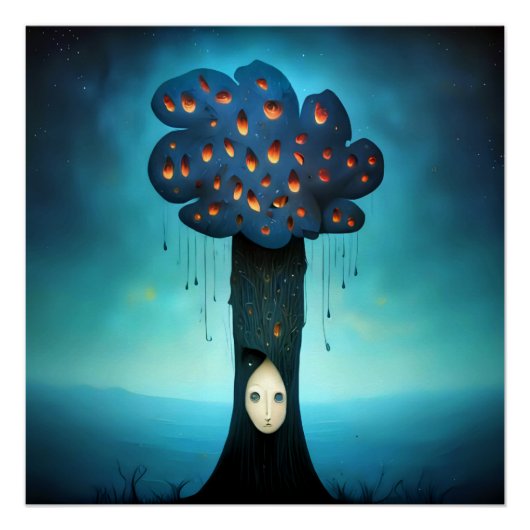 droevige boom perfect poster (Voorkant)