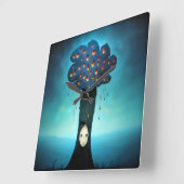 droevige boom vierkante klok (Hoek)