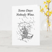 droevige Cartoon vis slechte dag sympathie Kaart (Gele Bloem)