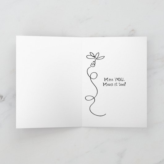 droevige chimpansee Miss U Kaart (Binnen)