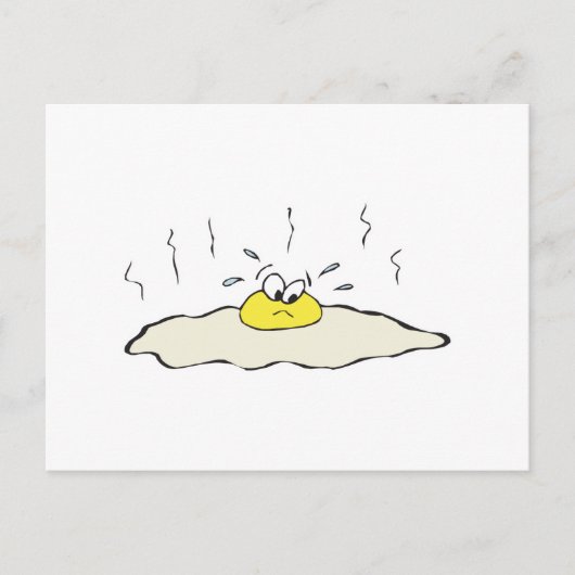droevige domme ei dat wordt gebakken briefkaart (Voorkant)
