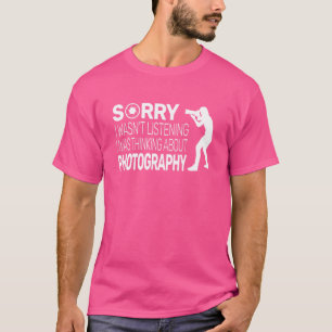 Droevige fotografie-Mannen camera voor fotografen T-shirt