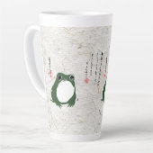 Droevige Japanse Kikker Pad 19e Eeuw Latte Mok (Linkerhoek)
