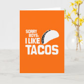 DROEVIGE JONGENS HOUD IK VAN TACO'S - WIT - .PNG KAART (Gele Bloem)