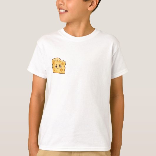 Droevige Kaaswig Cartoon Kinderen T-shirt (Voorkant)