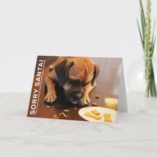 Droevige Kerstman Feestdagen Kaart (Voorkant)