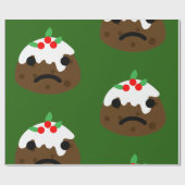 droevige kerstpudding cadeaupapier (Vlak)