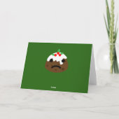 droevige kerstpudding feestdagen kaart (Achterkant)
