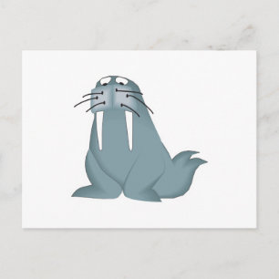 droevige kleine walrus briefkaart