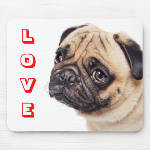 Droevige Liefde Pug Puppie Hond Muismat