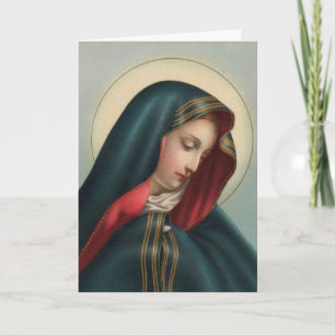 Droevige Maagd Maria Rozen Condoleance Dank U Bedankkaart