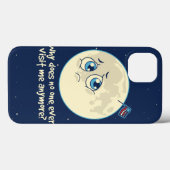 Droevige Maan Case-Mate iPhone Case (Achterkant (horizontaal))