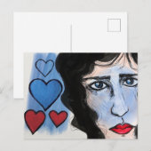 Droevige ogen briefkaart (Voorkant / Achterkant)