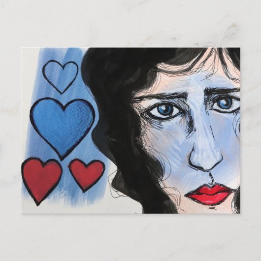 Droevige ogen briefkaart (Voorkant)