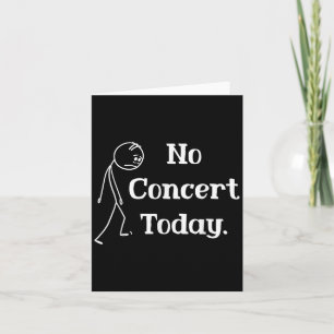Droevige Stick Figure Muziekconcert Liefhebbers T- Kaart