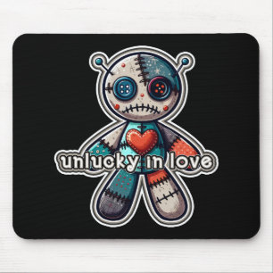 Droevige VOODOO Pop Beer ON GELUKKIG in de LIEFDE Muismat