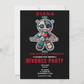 Droevige VOODOO Pop Beer PECH in de LIEFDE Scheidi Kaart (Voorkant)