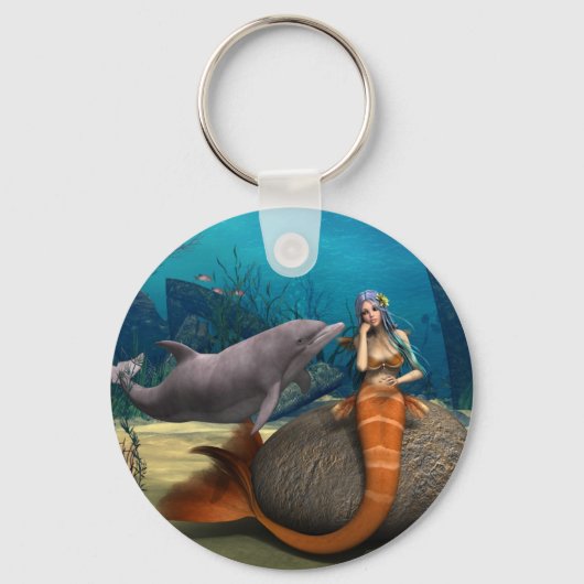 Droevige Zeemeermin Sleutelhanger (Voorkant)