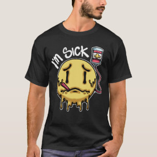 Droevige zieke streetwear t-shirt