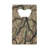 DROGE AARDE FOTO + uw idee Creditkaart Flessenopener (Achterkant)