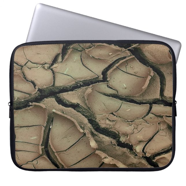 DROGE AARDE + uw idee Laptop Sleeve (Voorkant)