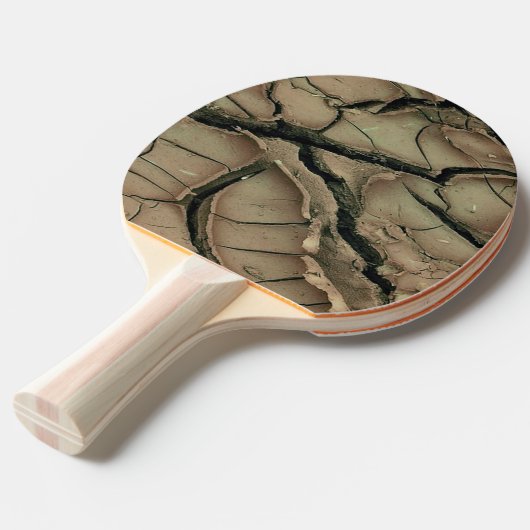 DROGE AARDE + uw idee Tafeltennisbatje (Voorkant Gekanteld)