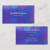 Droge Abstracte kleuren in roze Paars en blauw Visitekaartje (Voorkant / Achterkant)
