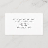 Droge Abstracte Waterverf Wolken in Blauw en Roze Visitekaartje (Achterkant)