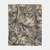 Droge Bladeren Camo voor Jagers Fleece Deken (Voorkant)