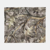 Droge Bladeren Camo voor Jagers Fleece Deken (Voorkant (Horizontaal))