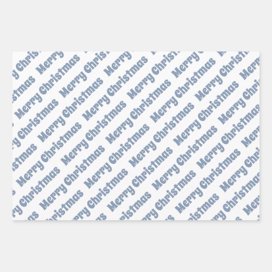 Droge blauwe en witte bomen Vroege kerstvakantie Inpakpapier Vel (Voorkant 3)