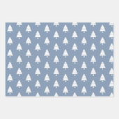 Droge blauwe en witte bomen Vroege kerstvakantie Inpakpapier Vel (Voorkant 2)